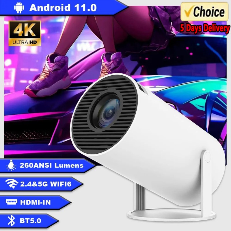 Retro Gaming Projector - 미니 HY300 스마트 안드로이드 프로젝터 휴대용