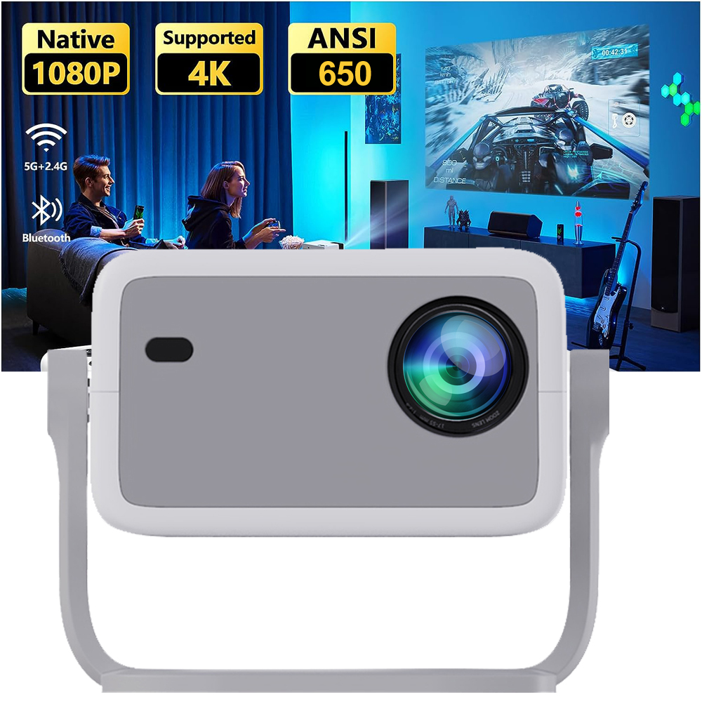 Retro Gaming Projector - WZATCO WL018 풀 HD 1080P 프로젝터,