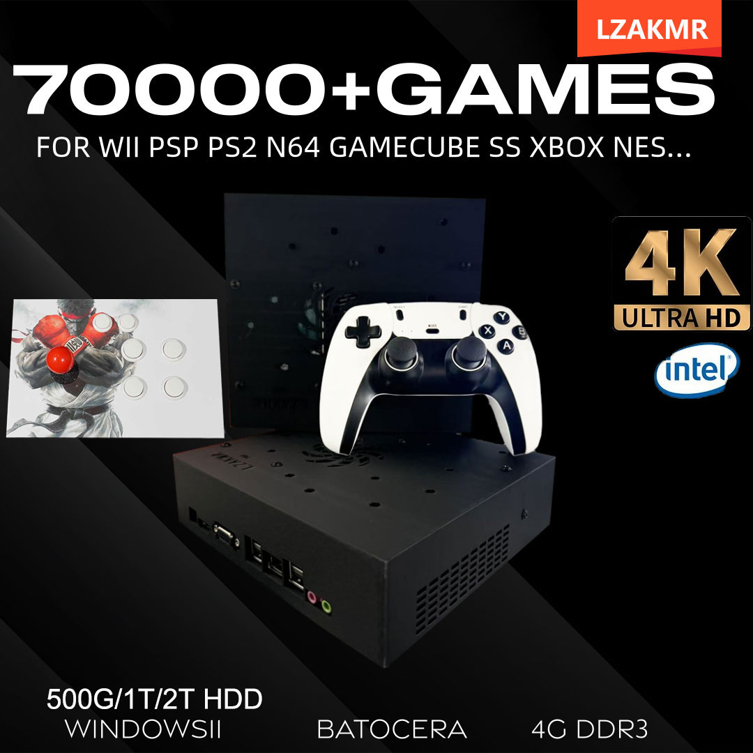Retro Gaming Ps2 - 레트로 게임 콘솔 70000+ 게임 2TB