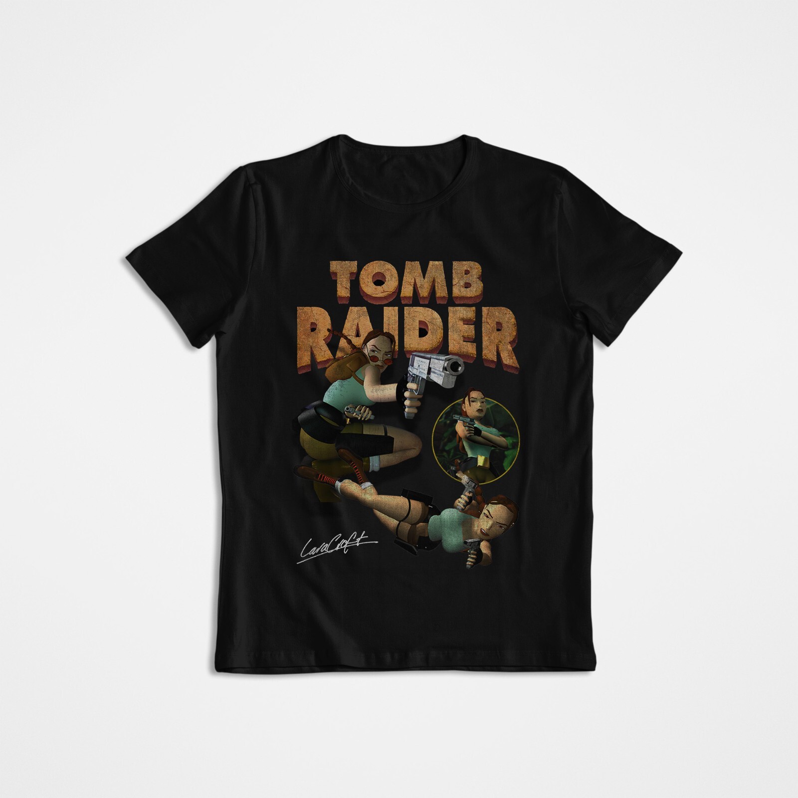 Retro Gaming Shirt - 탐보라더, 라라 크로프트, 그래픽 티셔츠, 그래픽