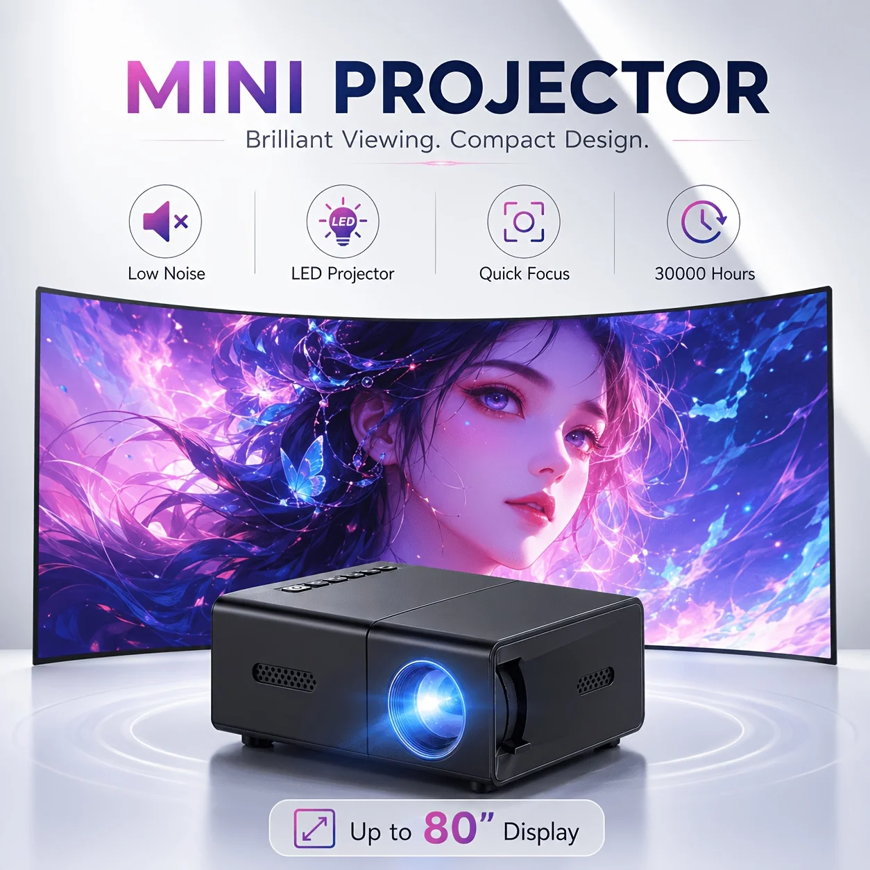 미니 휴대용 프로젝터, 홈시어터 및 게임과 호환 가능, - Retro Gaming Projector 리뷰 및 가격