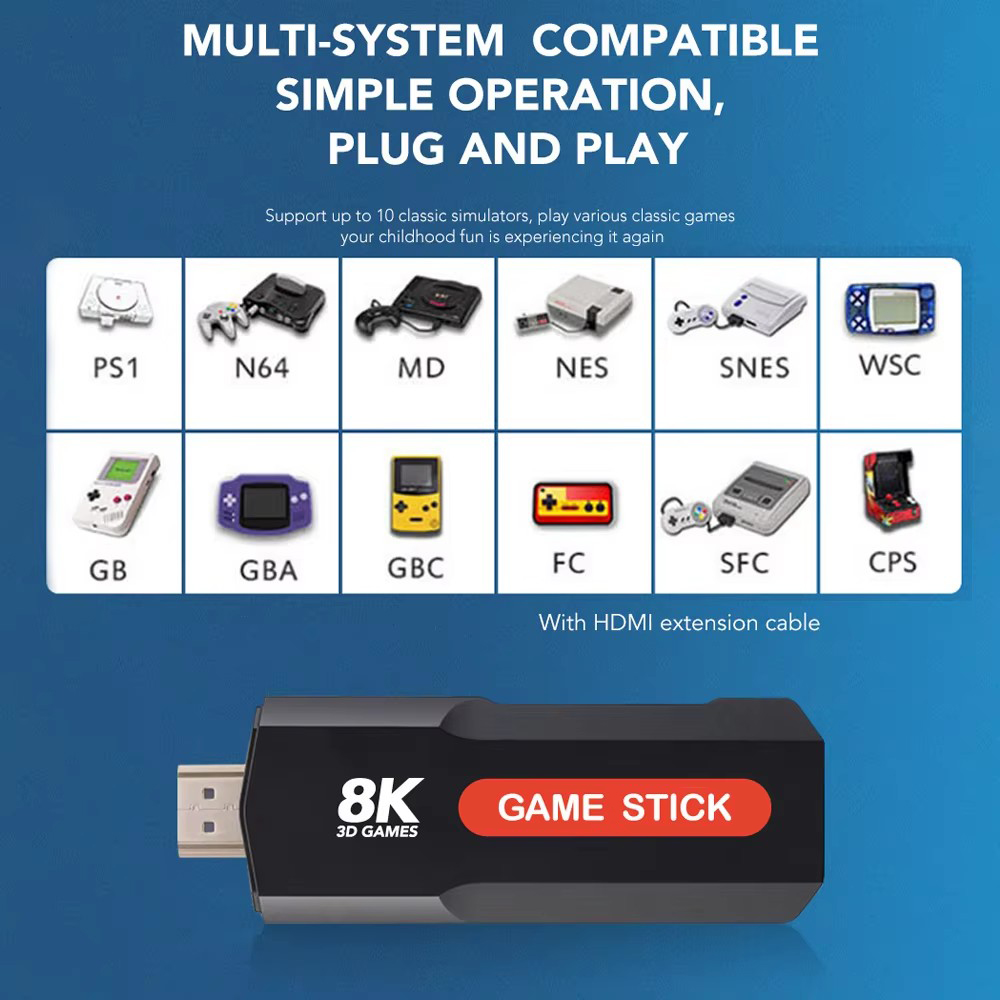 X2 게임 스틱 HD 4K 8K 3D 콘솔 듀얼 컨트롤 - Retro Gaming Usb 리뷰 및 가격