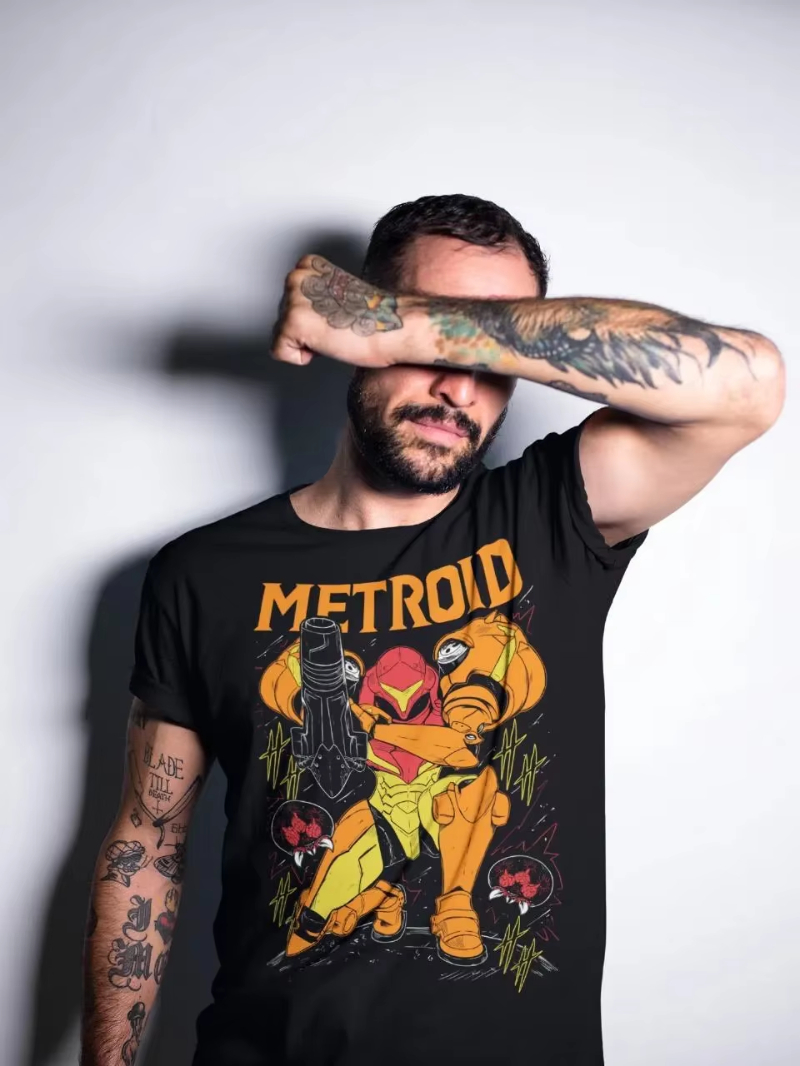 남성 및 여성 여름 순면 루즈핏 패셔너블 탑 전자 게임 - Retro Gaming Shirt 리뷰 및 가격